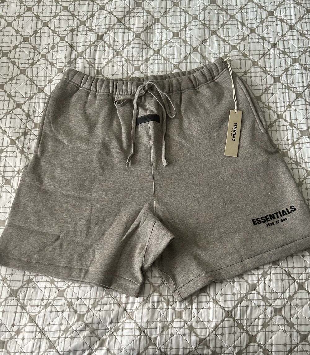 Fear of God Essentials Gray Cotton Lounge Shorts